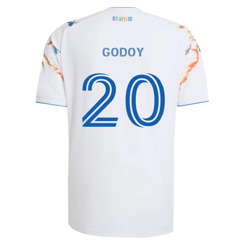 Danxen Hombre Camiseta Aníbal Godoy #20 Blanco Naranja Azul 2ª Equipación 2026/27 La Camisa México