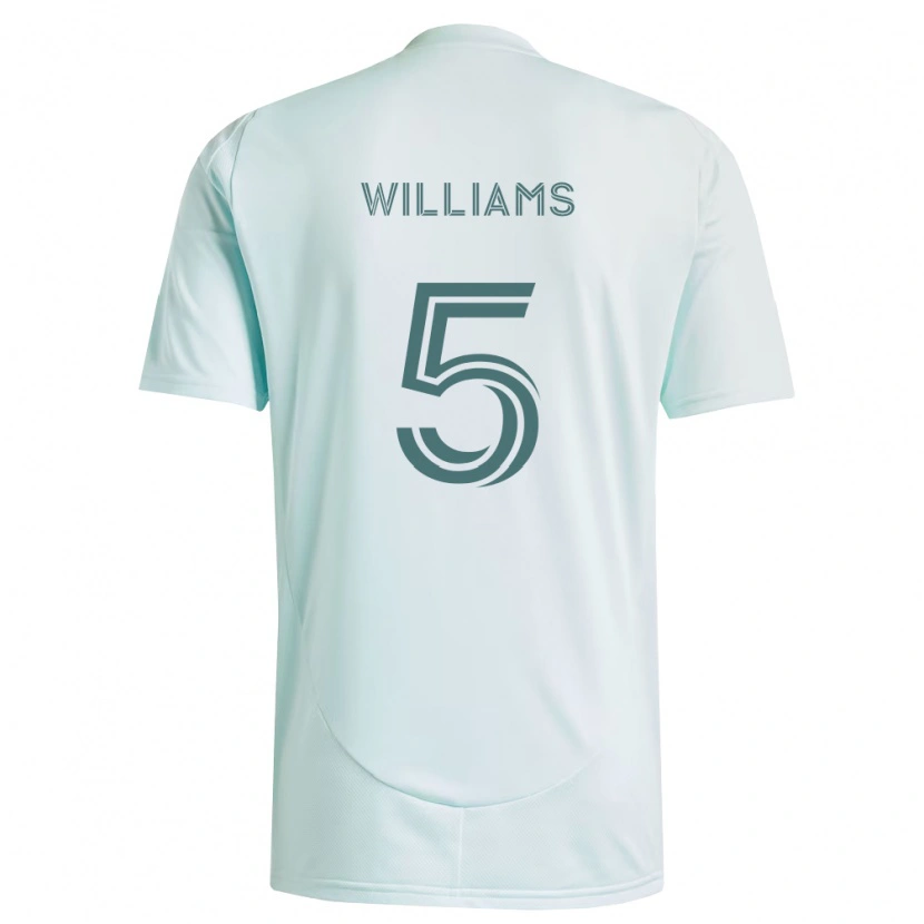 Danxen Hombre Camiseta Loïc Williams #5 Blanco Verde Claro 2ª Equipación 2026/27 La Camisa México