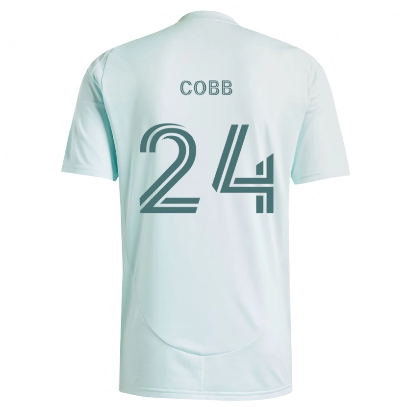 Danxen Hombre Camiseta Noah Cobb #24 Blanco Verde Claro 2ª Equipación 2026/27 La Camisa México