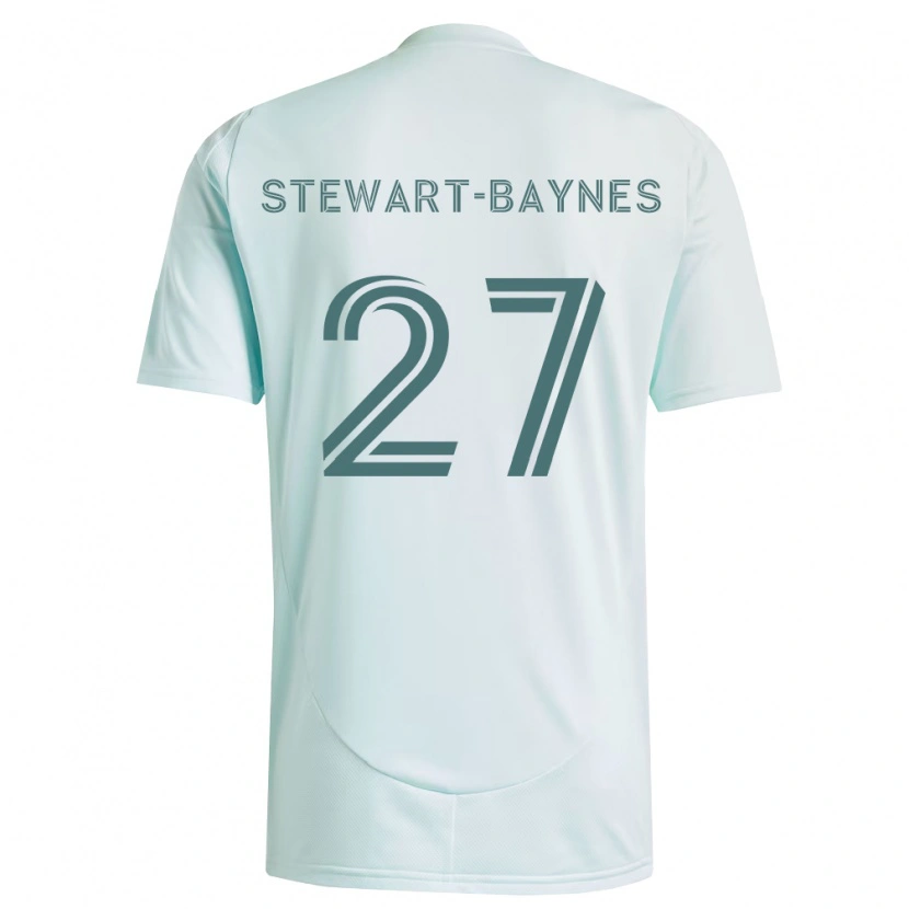 Danxen Hombre Camiseta Kimani Stewart-Baynes #27 Blanco Verde Claro 2ª Equipación 2026/27 La Camisa México