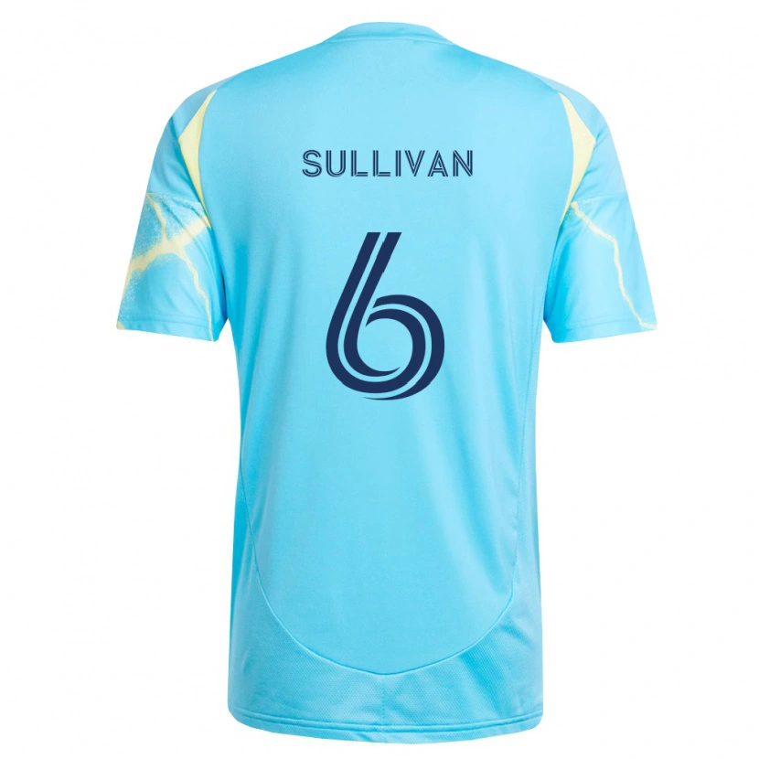 Danxen Hombre Camiseta Cavan Sullivan #6 Azul Claro Negro Amarillo Claro 2ª Equipación 2026/27 La Camisa México