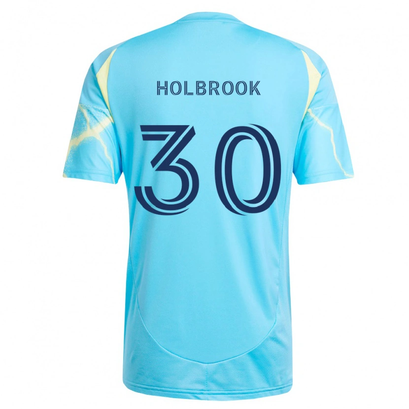 Danxen Hombre Camiseta Pierce Holbrook #30 Azul Claro Negro Amarillo Claro 2ª Equipación 2026/27 La Camisa México