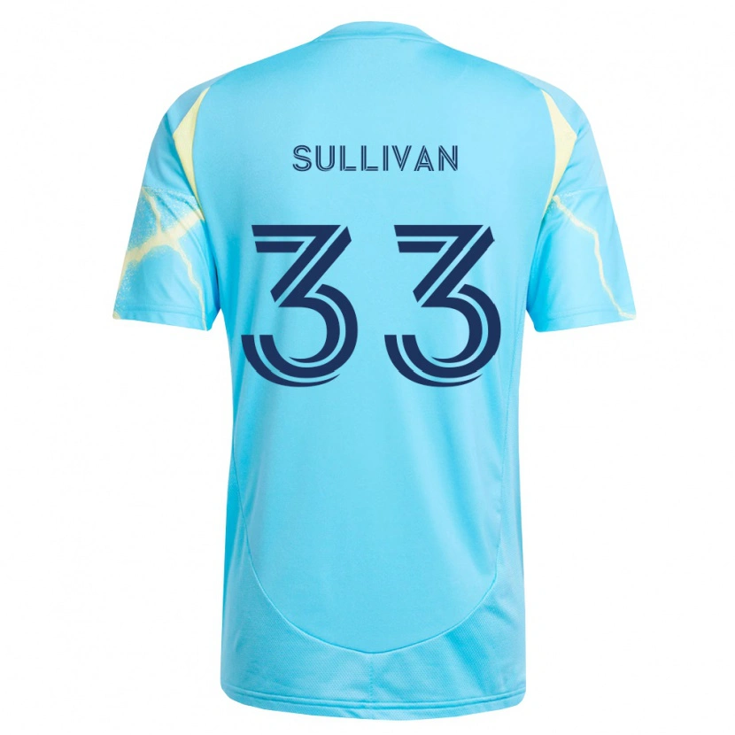 Danxen Hombre Camiseta Quinn Sullivan #33 Azul Claro Negro Amarillo Claro 2ª Equipación 2026/27 La Camisa México