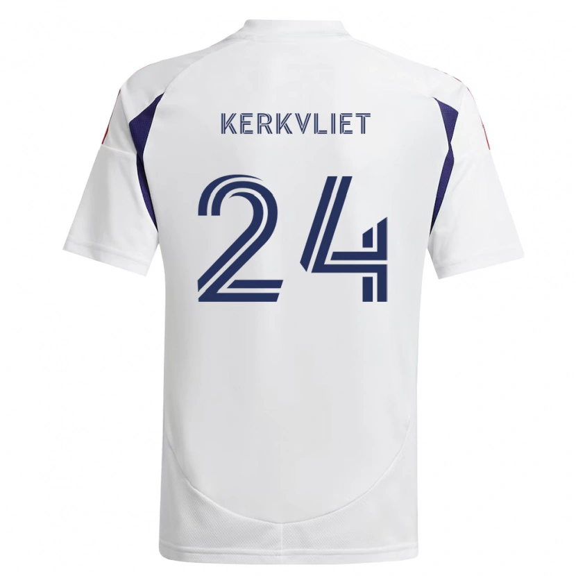 Danxen Hombre Camiseta Max Kerkvliet #24 Azul Real Rojo Marrón 2ª Equipación 2026/27 La Camisa México