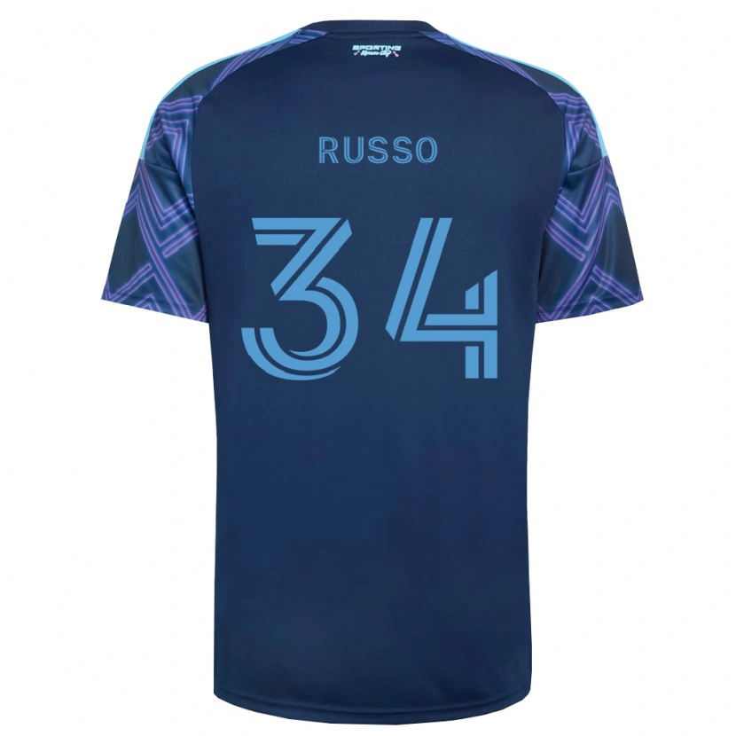 Danxen Hombre Camiseta Daniel Russo #34 Azul Real Morado 2ª Equipación 2026/27 La Camisa México