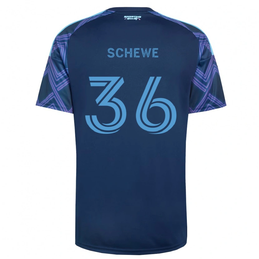 Danxen Hombre Camiseta Ryan Schewe #36 Azul Real Morado 2ª Equipación 2026/27 La Camisa México