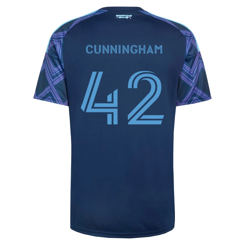Danxen Hombre Camiseta Alex Cunningham #42 Azul Real Morado 2ª Equipación 2026/27 La Camisa México