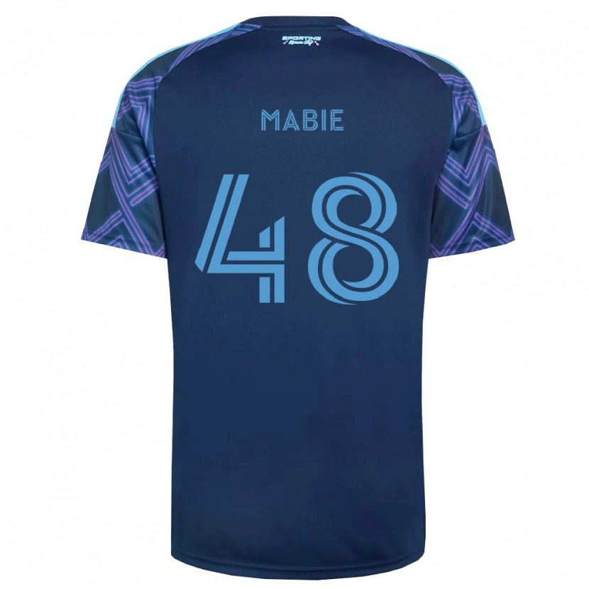 Danxen Hombre Camiseta Blaine Mabie #48 Azul Real Morado 2ª Equipación 2026/27 La Camisa México