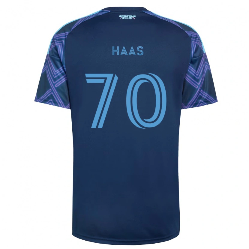 Danxen Hombre Camiseta Ty Haas #70 Azul Real Morado 2ª Equipación 2026/27 La Camisa México