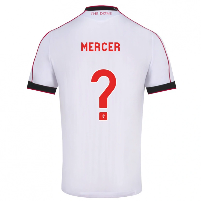 Danxen Hombre Camiseta Jamie Mercer #0 Negro Rojo Blanco 2ª Equipación 2026/27 La Camisa México