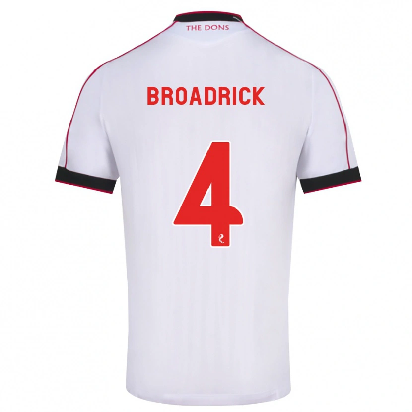 Danxen Hombre Camiseta Jessica Broadrick #4 Negro Rojo Blanco 2ª Equipación 2026/27 La Camisa México