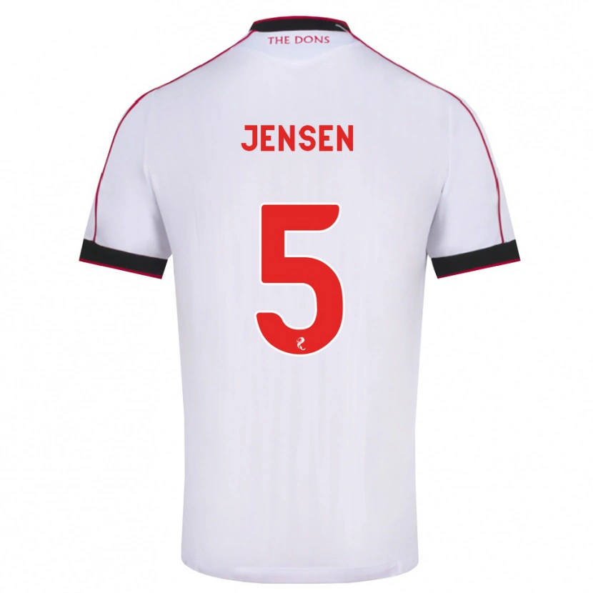 Danxen Hombre Camiseta Richard Jensen #5 Negro Rojo Blanco 2ª Equipación 2026/27 La Camisa México