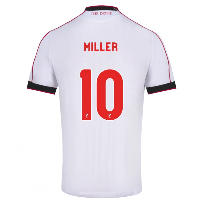 Danxen Hombre Camiseta Darcie Miller #10 Negro Rojo Blanco 2ª Equipación 2026/27 La Camisa México