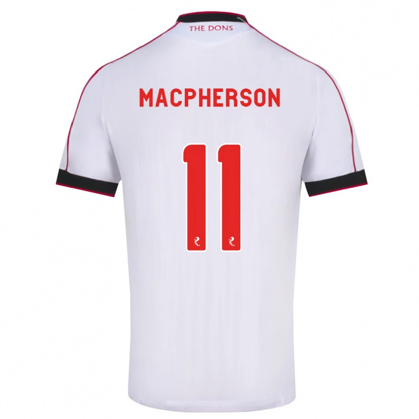 Danxen Hombre Camiseta Keira Macpherson #11 Negro Rojo Blanco 2ª Equipación 2026/27 La Camisa México