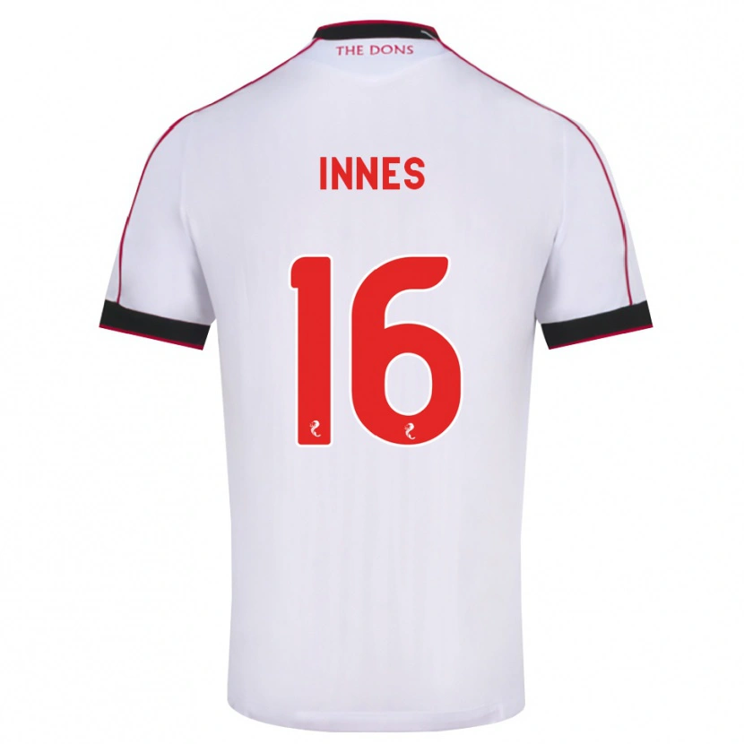 Danxen Hombre Camiseta Hannah Innes #16 Negro Rojo Blanco 2ª Equipación 2026/27 La Camisa México