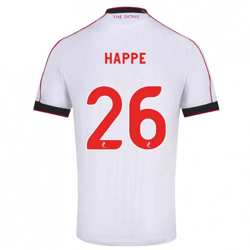 Danxen Hombre Camiseta Dan Happe #26 Negro Rojo Blanco 2ª Equipación 2026/27 La Camisa México