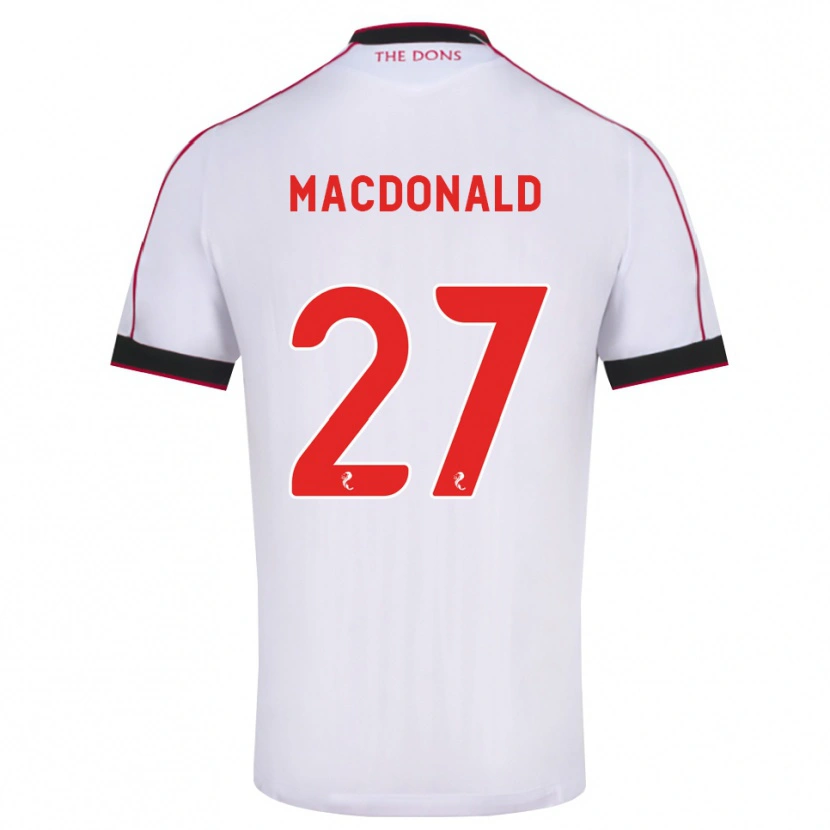 Danxen Hombre Camiseta Angus Macdonald #27 Negro Rojo Blanco 2ª Equipación 2026/27 La Camisa México
