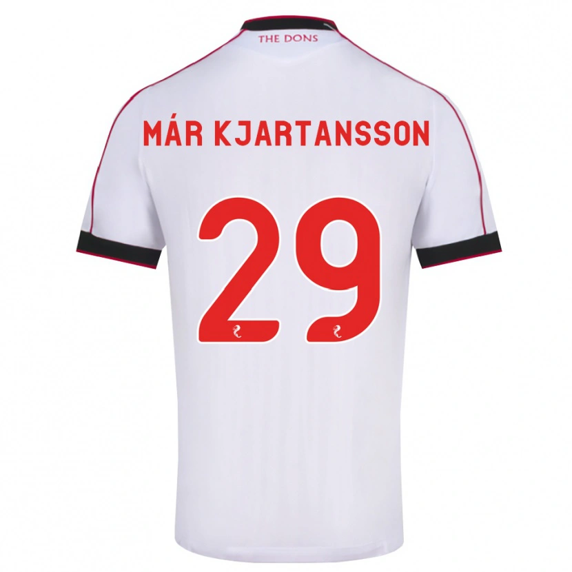 Danxen Hombre Camiseta Kjartan Már Kjartansson #29 Negro Rojo Blanco 2ª Equipación 2026/27 La Camisa México