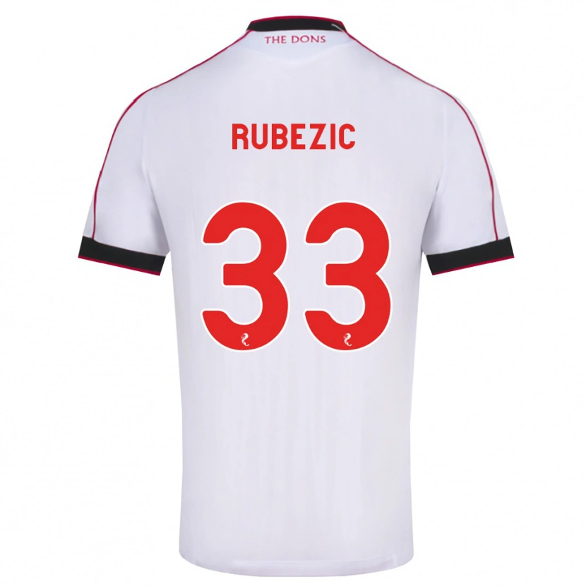 Danxen Hombre Camiseta Slobodan Rubezic #33 Negro Rojo Blanco 2ª Equipación 2026/27 La Camisa México