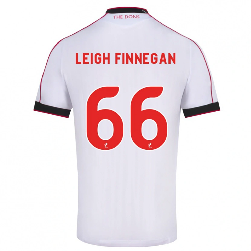 Danxen Hombre Camiseta Toni Leigh Finnegan #66 Negro Rojo Blanco 2ª Equipación 2026/27 La Camisa México
