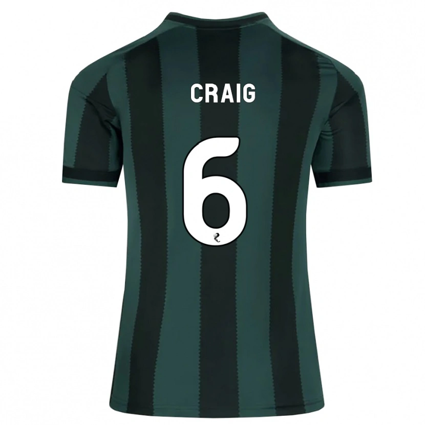 Danxen Hombre Camiseta Chloe Craig #6 Gris Pizarra Oscuro Negro 2ª Equipación 2026/27 La Camisa México