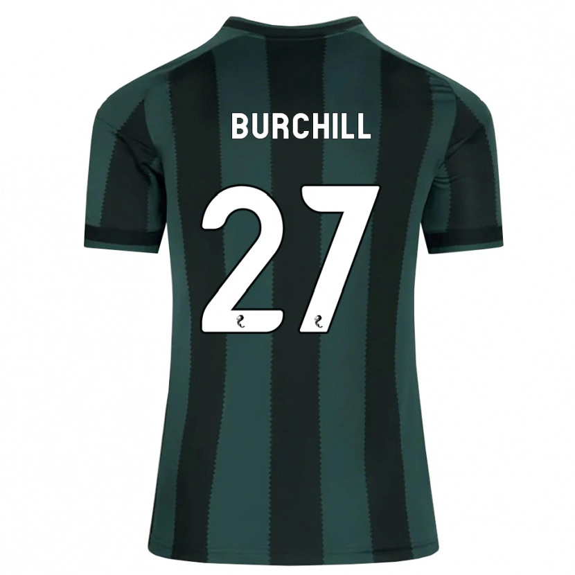 Danxen Hombre Camiseta Tiree Burchill #27 Gris Pizarra Oscuro Negro 2ª Equipación 2026/27 La Camisa México