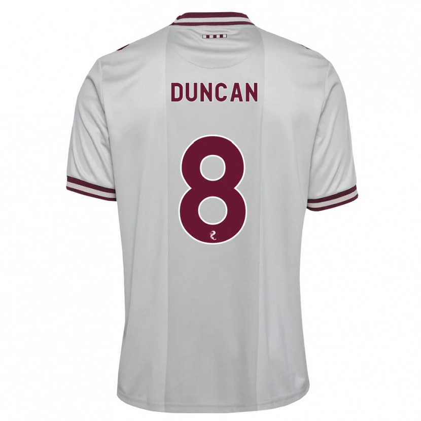 Danxen Hombre Camiseta Ryan Duncan #8 Blanco Borgoña 2ª Equipación 2026/27 La Camisa México