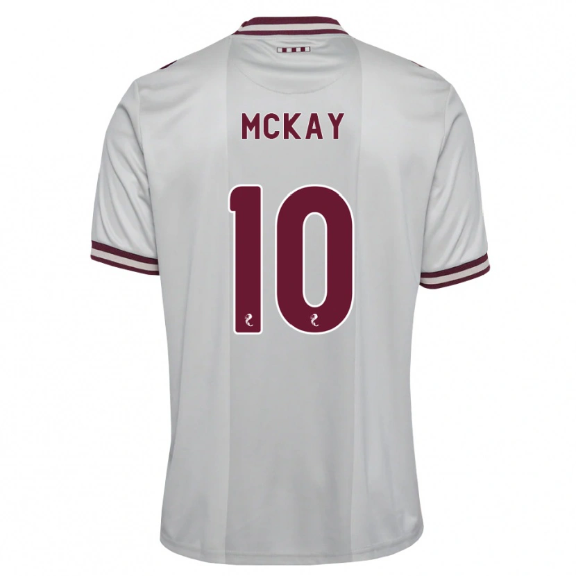 Danxen Hombre Camiseta Barrie Mckay #10 Blanco Borgoña 2ª Equipación 2026/27 La Camisa México