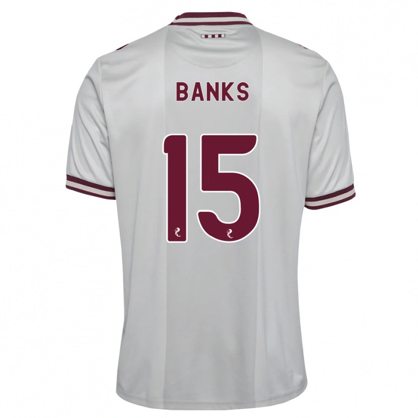 Danxen Hombre Camiseta Euan Banks #15 Blanco Borgoña 2ª Equipación 2026/27 La Camisa México