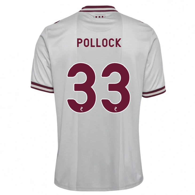 Danxen Hombre Camiseta Finlay Pollock #33 Blanco Borgoña 2ª Equipación 2026/27 La Camisa México