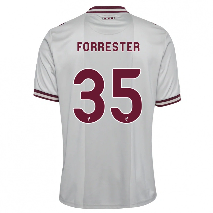 Danxen Hombre Camiseta Adam Forrester #35 Blanco Borgoña 2ª Equipación 2026/27 La Camisa México