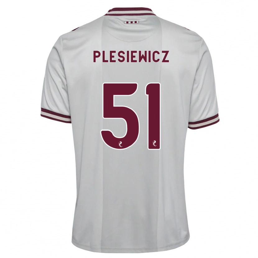Danxen Hombre Camiseta Szymon Plesiewicz #51 Blanco Borgoña 2ª Equipación 2026/27 La Camisa México