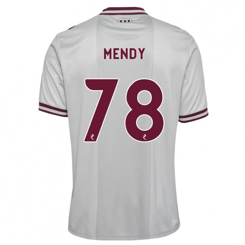 Danxen Hombre Camiseta Laurent Mendy #78 Blanco Borgoña 2ª Equipación 2026/27 La Camisa México