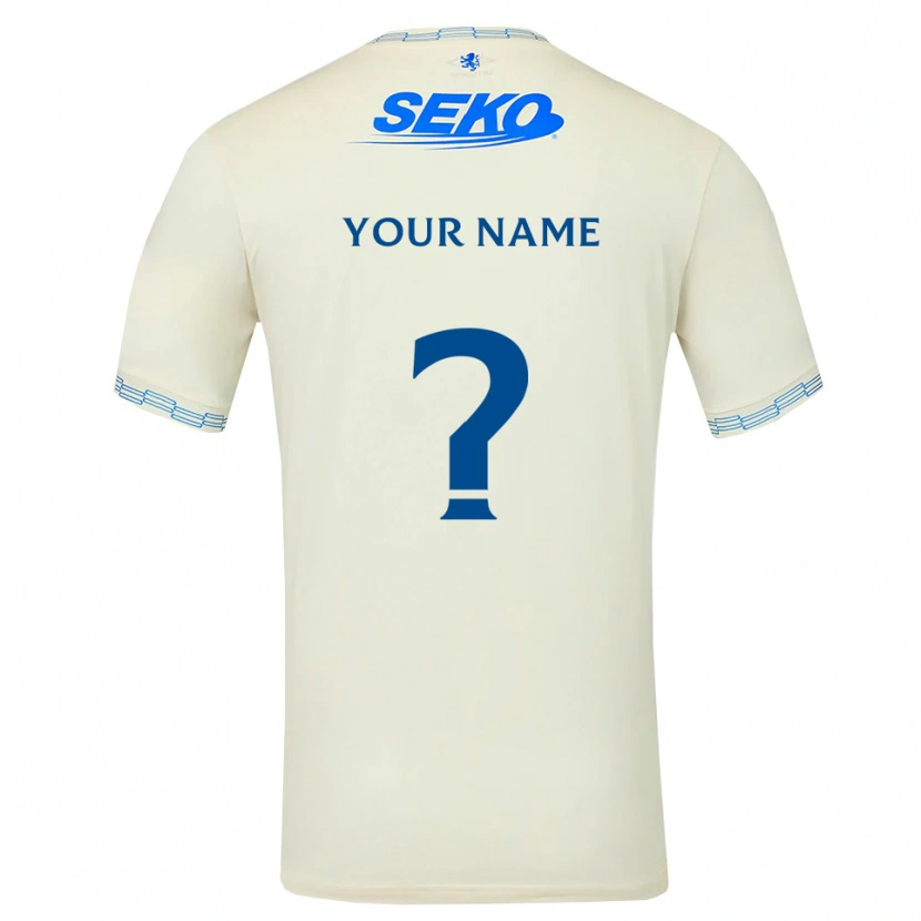 Danxen Hombre Camiseta Su Nombre #0 Azul Cielo Profundo Blanco 2ª Equipación 2026/27 La Camisa México
