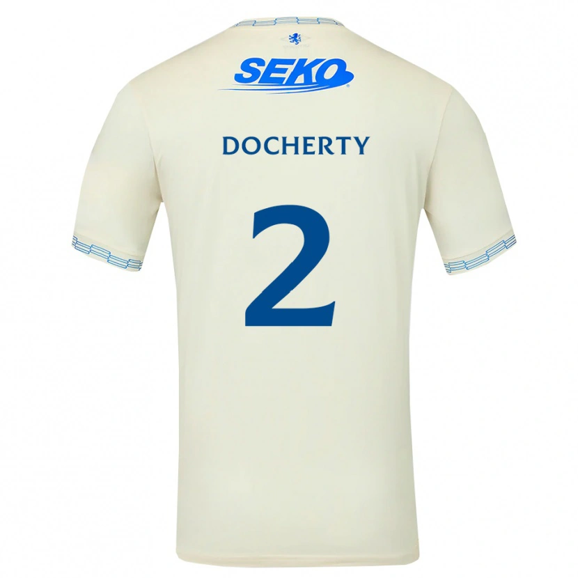 Danxen Hombre Camiseta Nicola Docherty #2 Azul Cielo Profundo Blanco 2ª Equipación 2026/27 La Camisa México