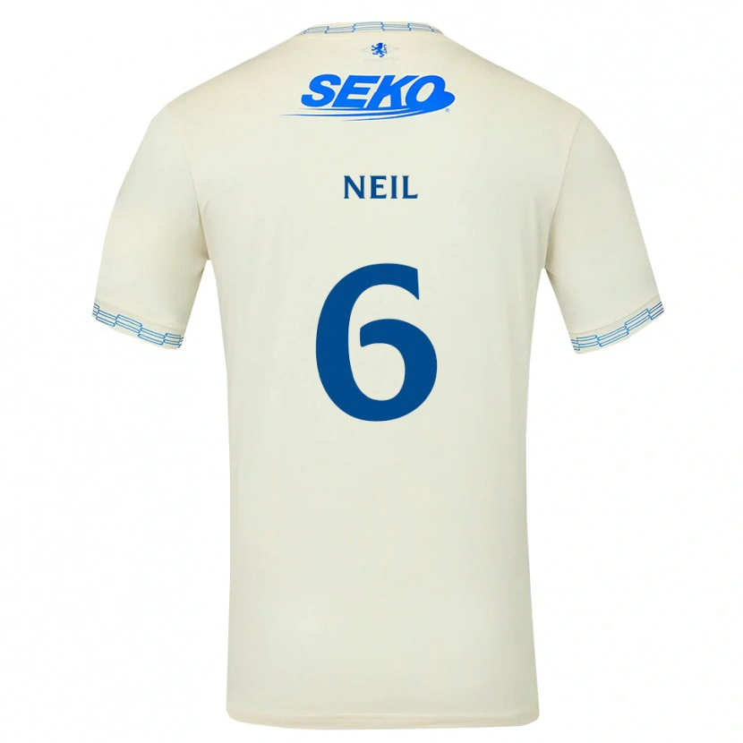 Danxen Hombre Camiseta Dan Neil #6 Azul Cielo Profundo Blanco 2ª Equipación 2026/27 La Camisa México