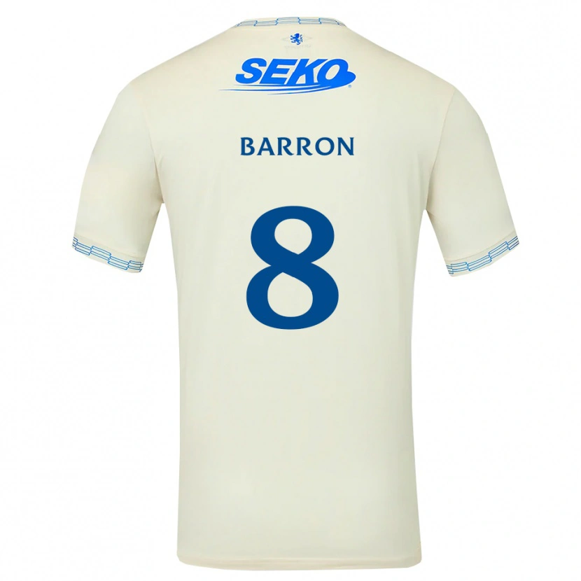 Danxen Hombre Camiseta Connor Barron #8 Azul Cielo Profundo Blanco 2ª Equipación 2026/27 La Camisa México