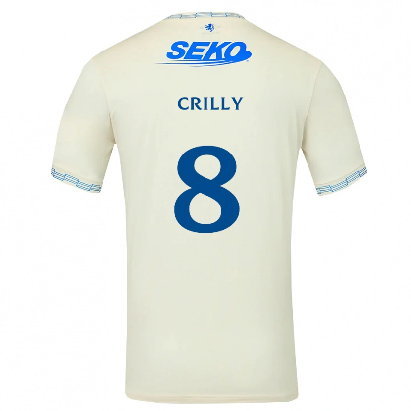 Danxen Hombre Camiseta Aiden Crilly #8 Azul Cielo Profundo Blanco 2ª Equipación 2026/27 La Camisa México