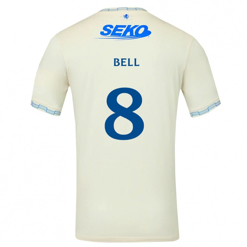 Danxen Hombre Camiseta Cameron Bell #8 Azul Cielo Profundo Blanco 2ª Equipación 2026/27 La Camisa México