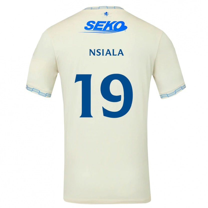 Danxen Hombre Camiseta Clinton Nsiala #19 Azul Cielo Profundo Blanco 2ª Equipación 2026/27 La Camisa México
