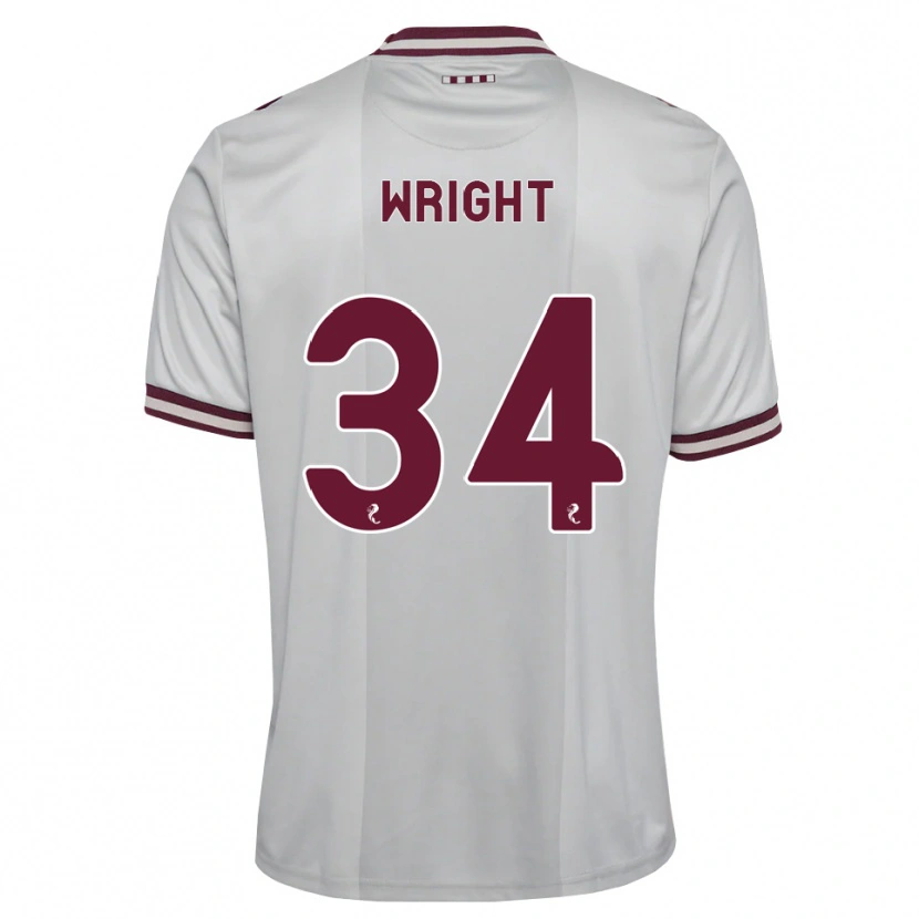 Danxen Hombre Camiseta Kieran Wright #34 Blanco Borgoña 2ª Equipación 2026/27 La Camisa México