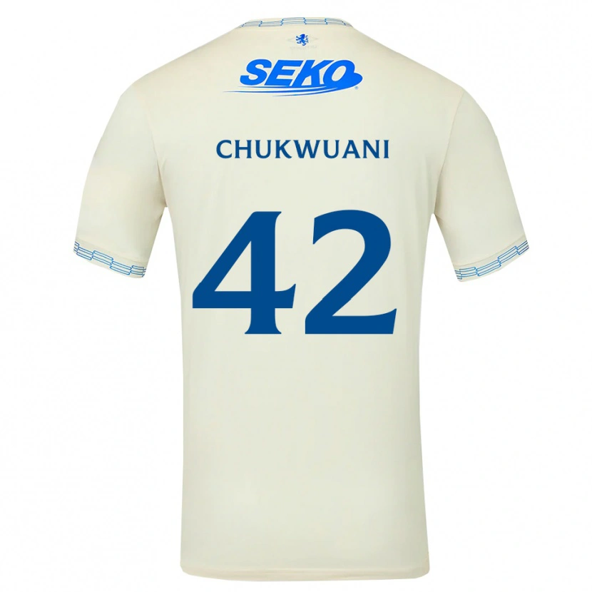 Danxen Hombre Camiseta Tochi Chukwuani #42 Azul Cielo Profundo Blanco 2ª Equipación 2026/27 La Camisa México