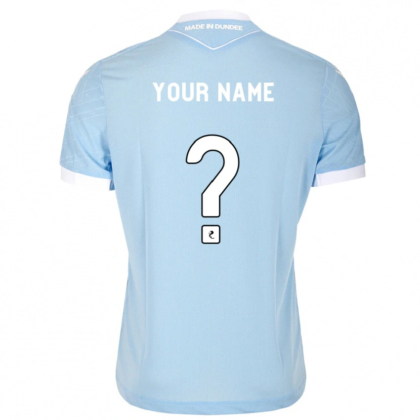 Danxen Hombre Camiseta Su Nombre #0 Azul Cielo Claro Blanco 2ª Equipación 2026/27 La Camisa México