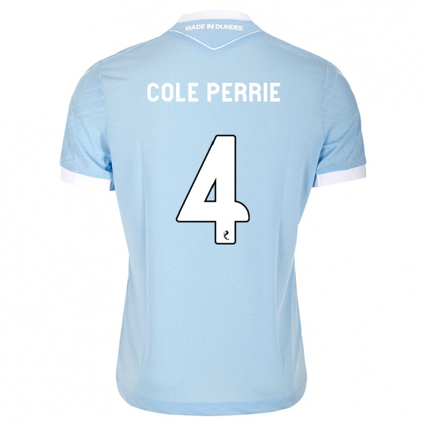 Danxen Hombre Camiseta Cole Perrie #4 Azul Cielo Claro Blanco 2ª Equipación 2026/27 La Camisa México