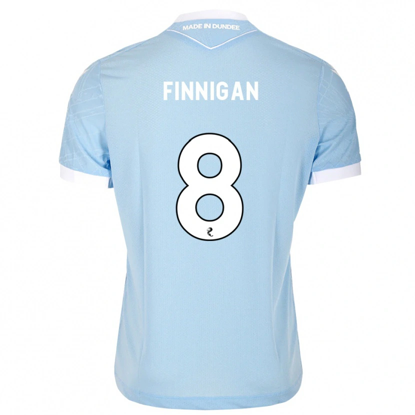 Danxen Hombre Camiseta Ryan Finnigan #8 Azul Cielo Claro Blanco 2ª Equipación 2026/27 La Camisa México