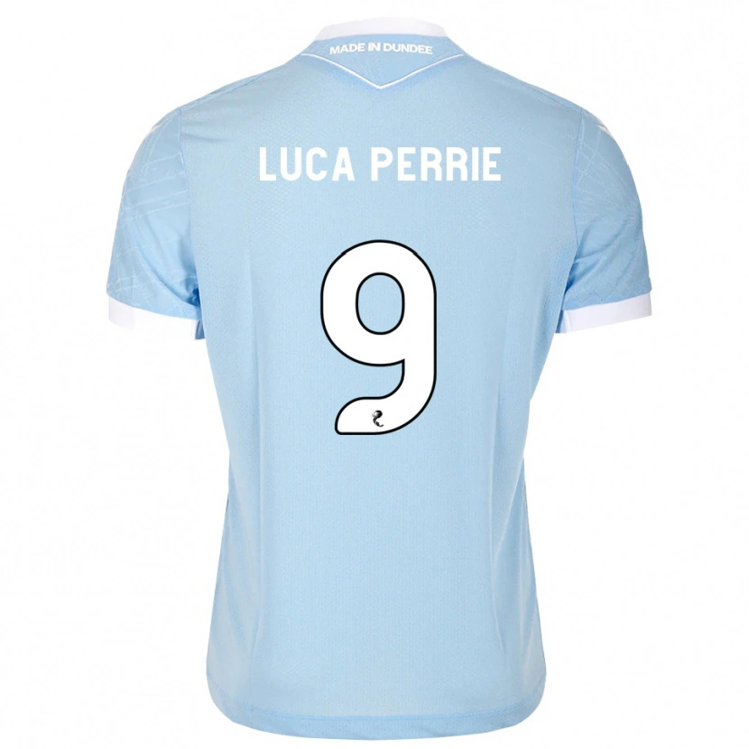Danxen Hombre Camiseta Luca Perrie #9 Azul Cielo Claro Blanco 2ª Equipación 2026/27 La Camisa México
