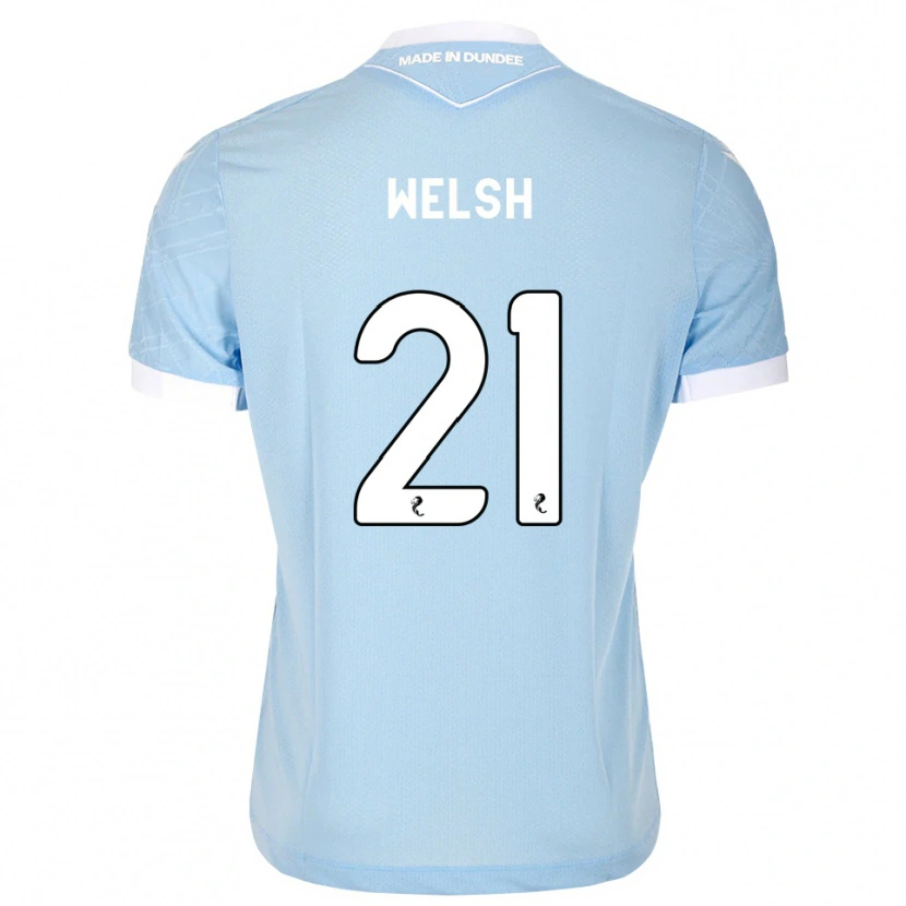 Danxen Hombre Camiseta Tom Welsh #21 Azul Cielo Claro Blanco 2ª Equipación 2026/27 La Camisa México