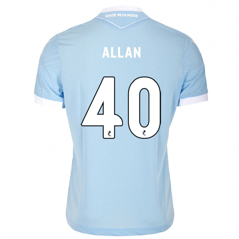 Danxen Hombre Camiseta Finlay Allan #40 Azul Cielo Claro Blanco 2ª Equipación 2026/27 La Camisa México