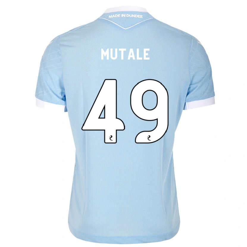 Danxen Hombre Camiseta Euan Mutale #49 Azul Cielo Claro Blanco 2ª Equipación 2026/27 La Camisa México