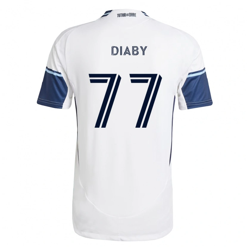 Danxen Hombre Camiseta Yadaly Diaby #77 Blanco Azul Real 1ª Equipación 2026/27 La Camisa México